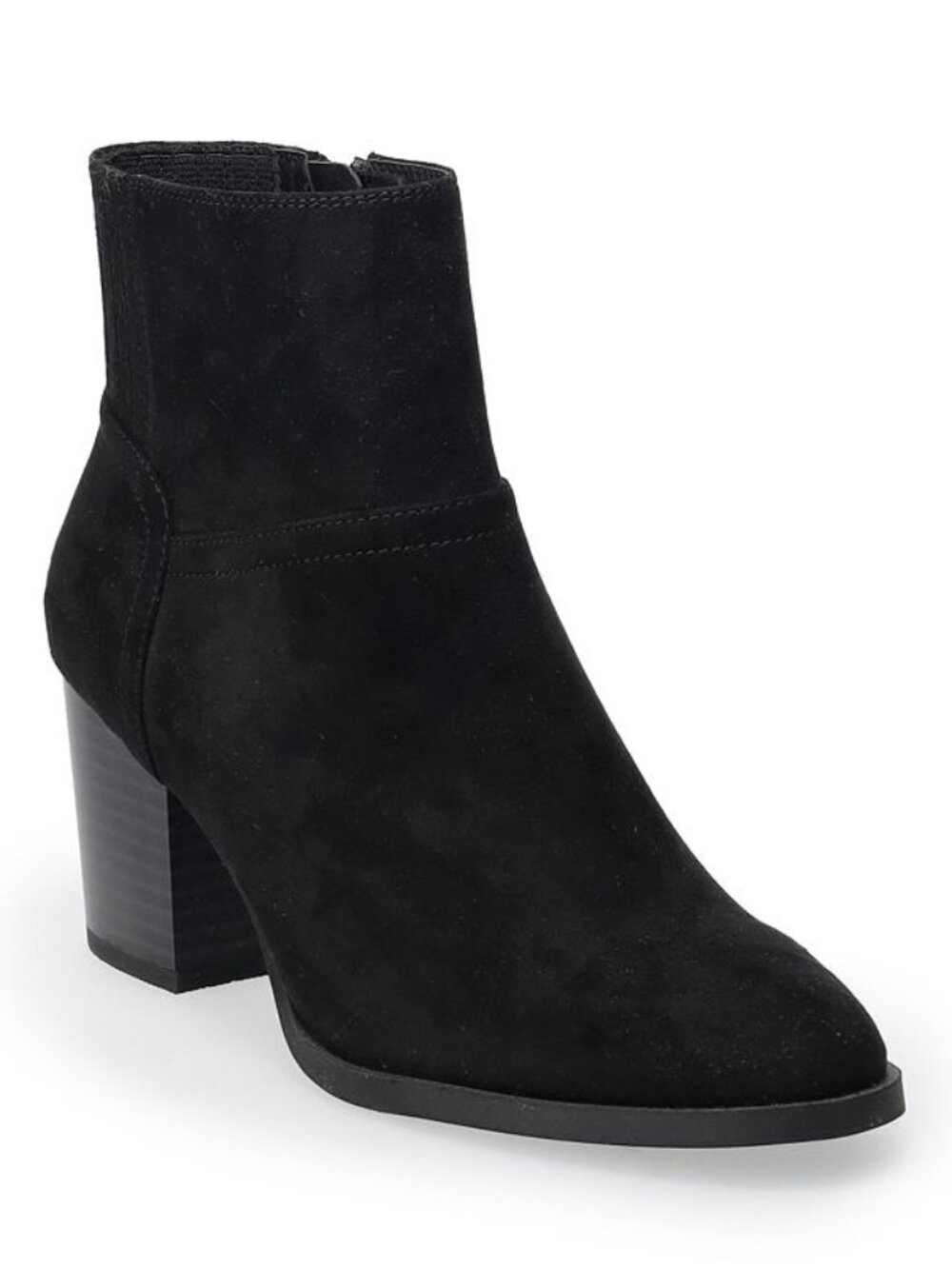 Women's LC Lauren Conrad Teigen Stacked Heel Ankle Boots - Black - 6.5 - NIB